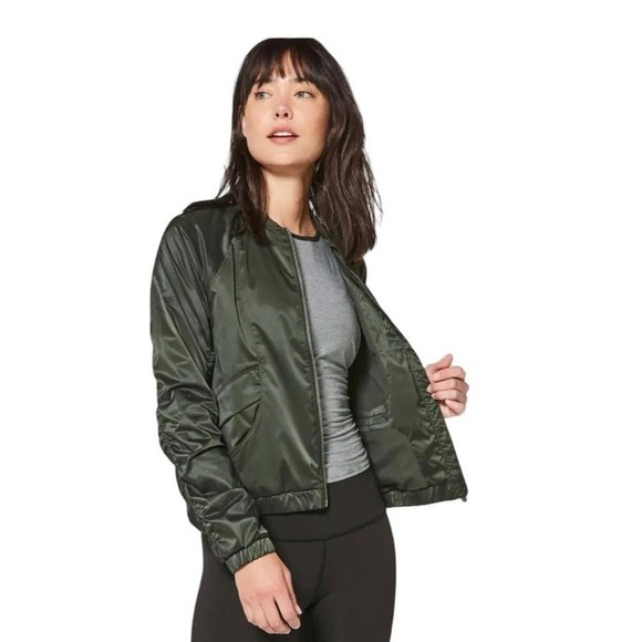 Lululemon Above the Cloud Bomber Jacket in Evergreen - Picture 1 of 11